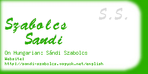 szabolcs sandi business card